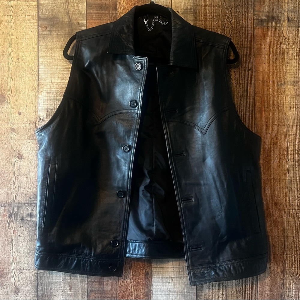 Vintage Anatolia Designer Leather Apparel Lamb Vest